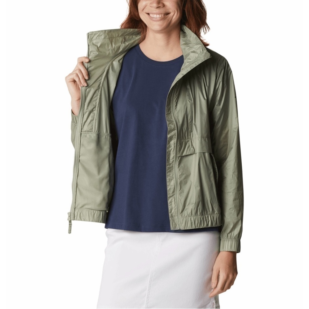 Columbia Women's Sunny City Windbreaker in Safari Green Size S - Picture 4 of 11
